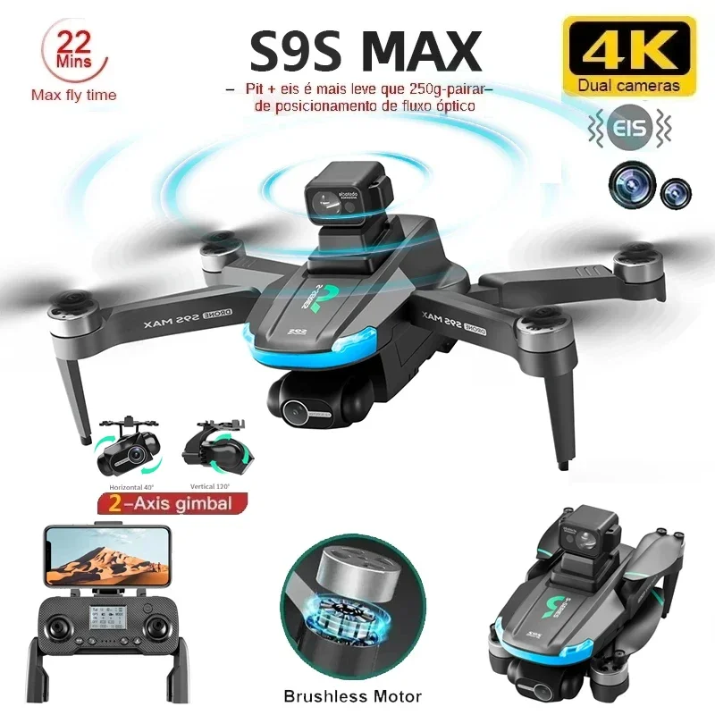 NEW S9S MAX MINI Drone 4K 2-Ax - Drone Cinematic 评论和价格